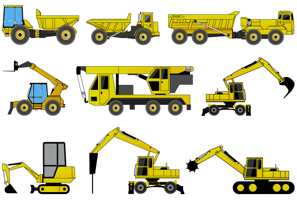 Free Construction Machines Illustrator Pack 2