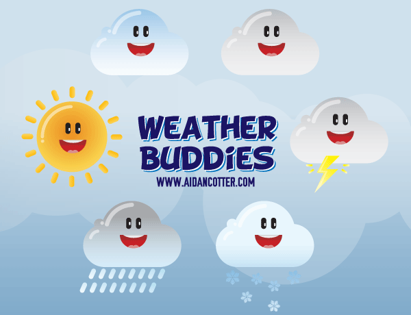 Cute Weather Vector Icons