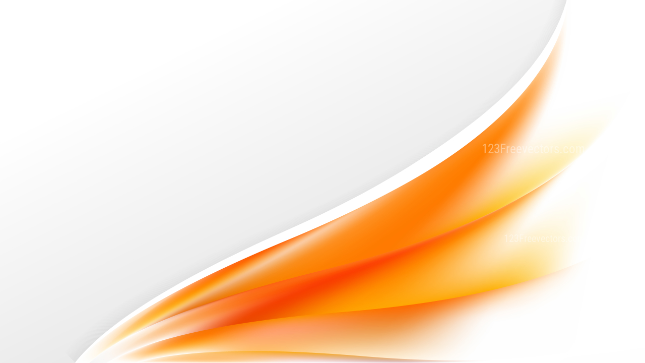 Abstract Orange and White Wave Business Background Design Template