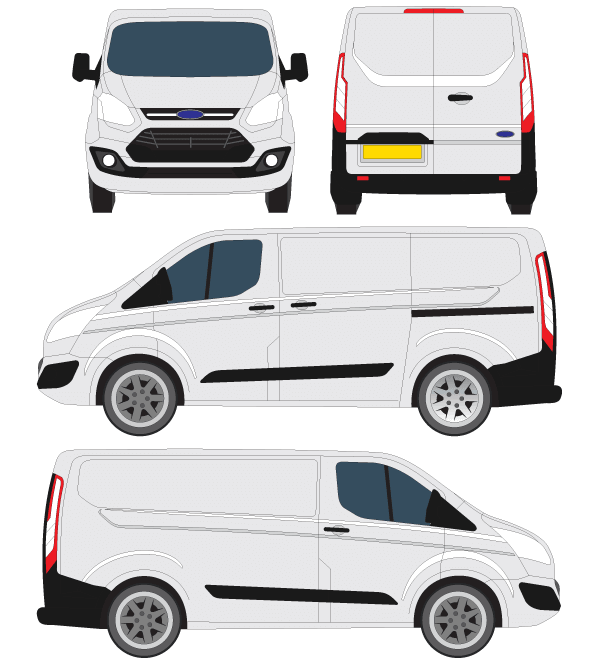 Ford Transit Courier Vector Outline