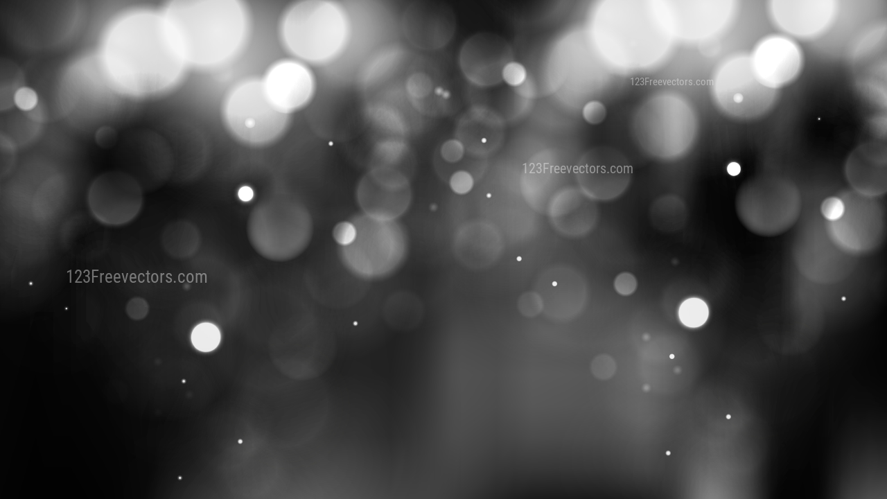 Abstract Black and White Blurry Lights Background