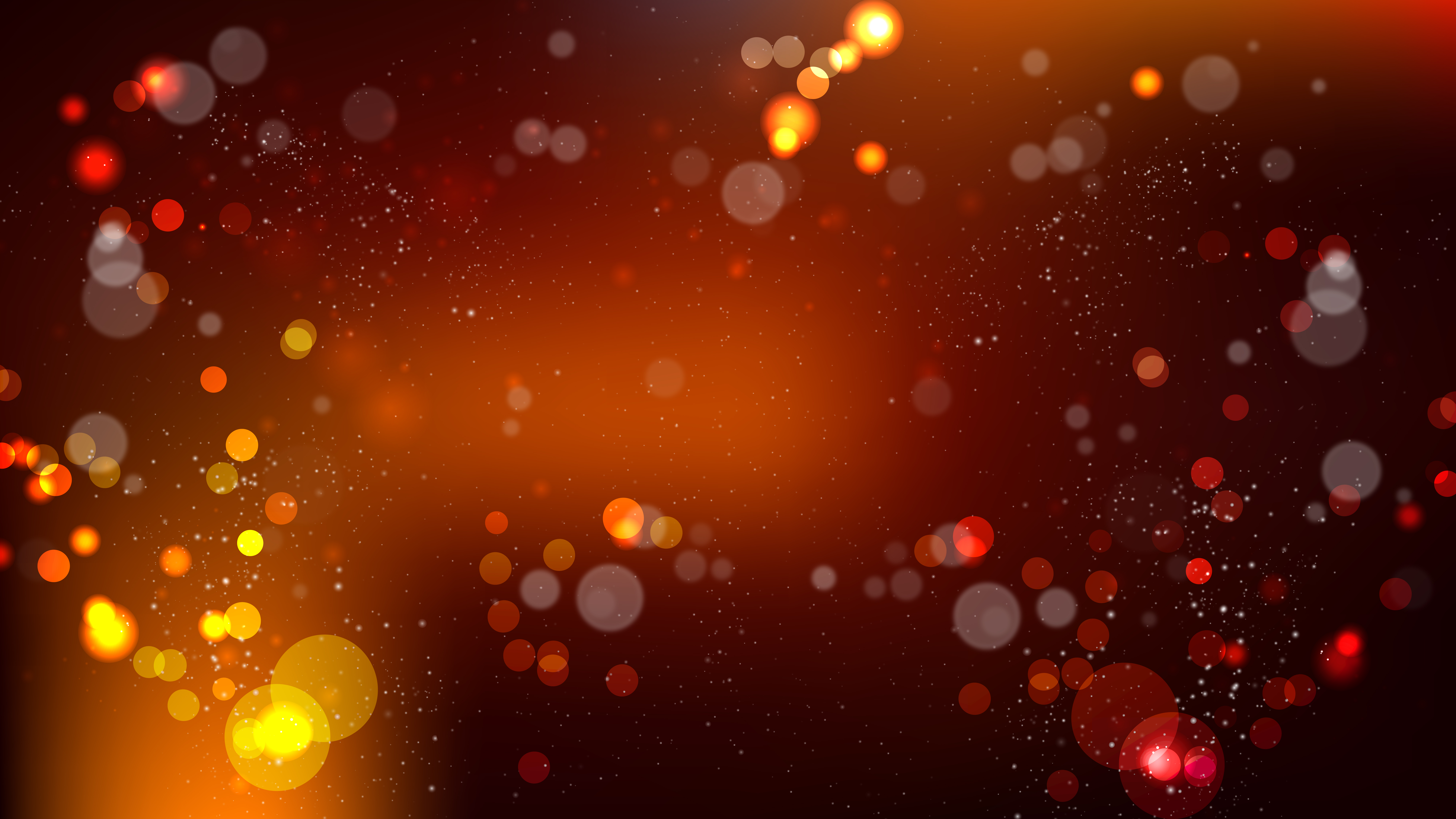 Free Abstract Orange and Black Bokeh Lights Background Graphic