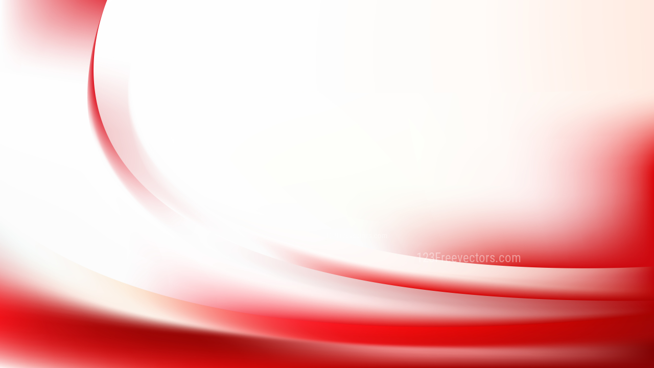 Abstract Red and White Wave Background