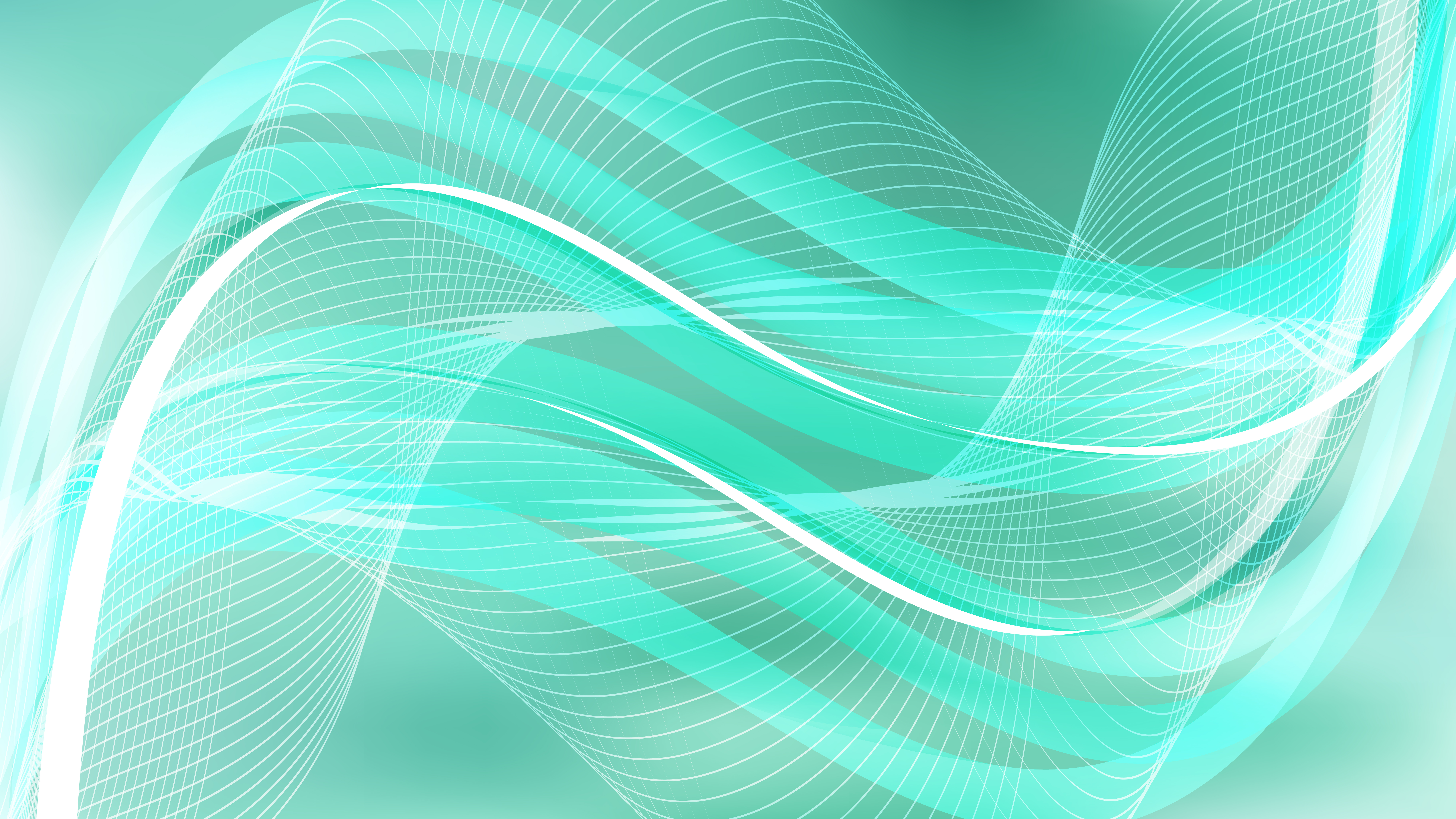 Free Mint Green Flow Curves Background