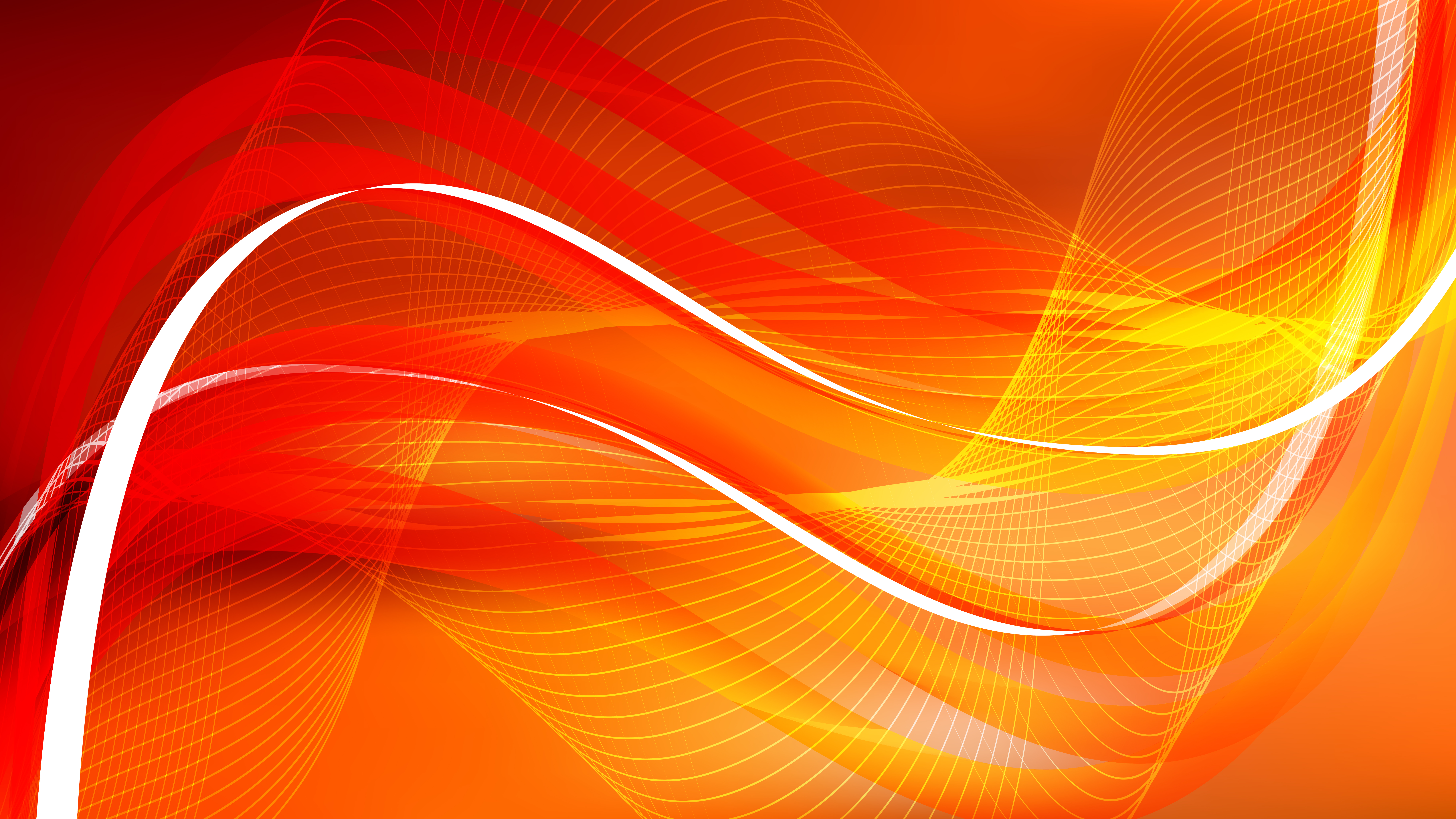 Free Abstract Red and Orange Curved Lines Background Vector Illustration