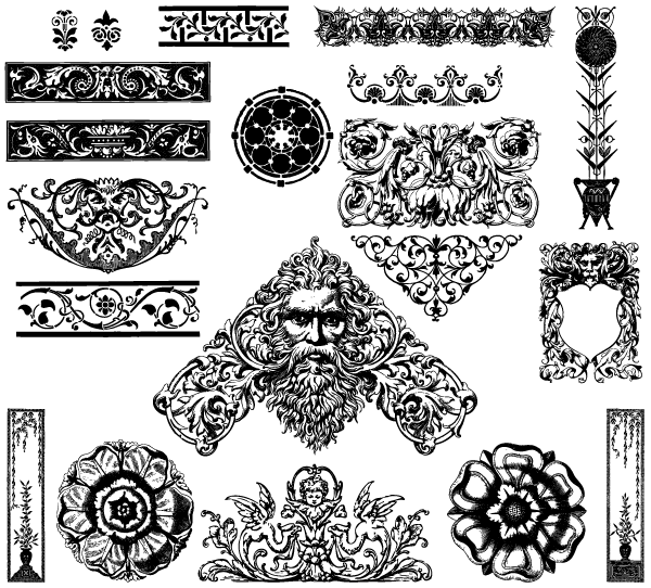Victorian Ornaments Vector Free Pack