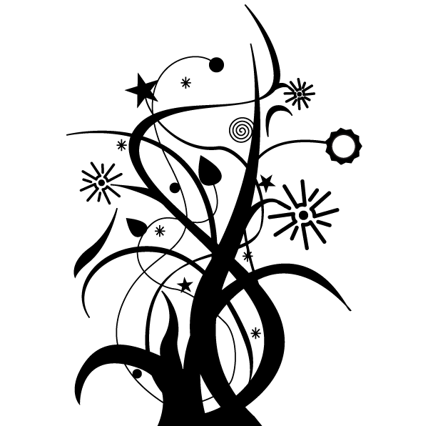 Free Swirl Floral Design Vector Art