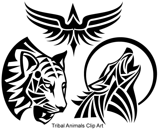 Free Tribal Animals Vector Art