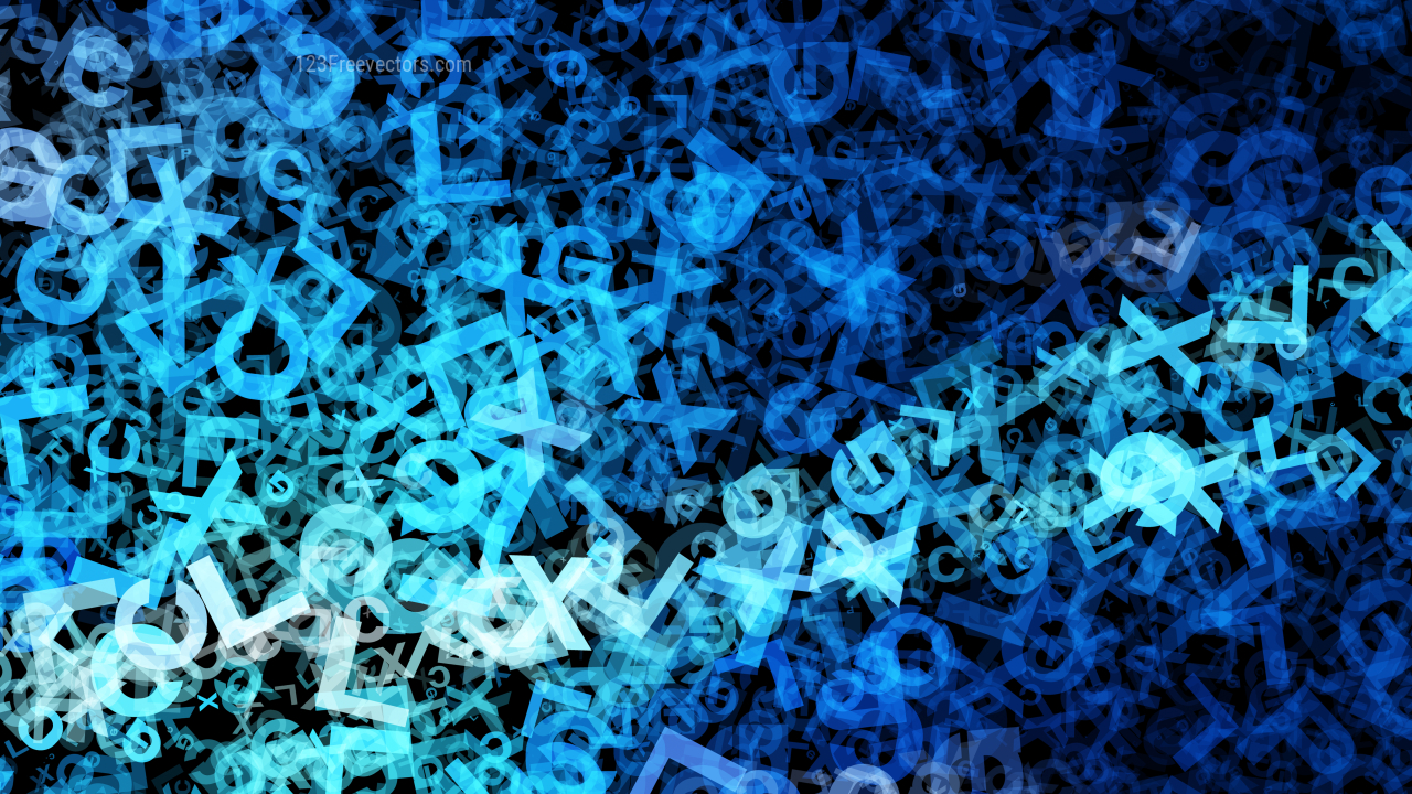 Black and Blue English Alphabet Texture Background Image