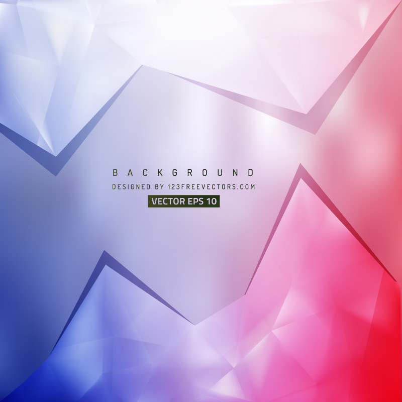 Blue Red Geometric Triangle Background