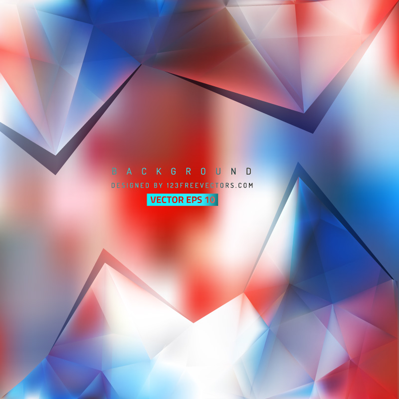 Blue Red Polygonal Triangular Background Design