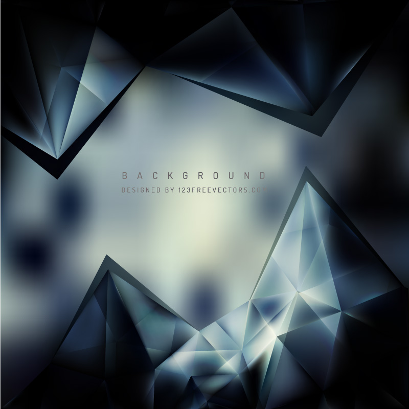 Abstract Blue Black Triangular Background