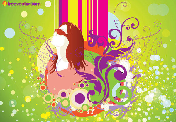 Spring Girl Vector
