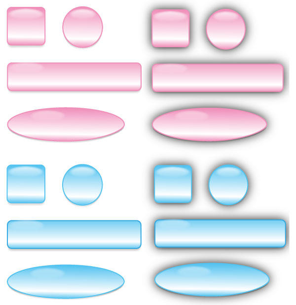 Free Glass Buttons Vectors and Bars