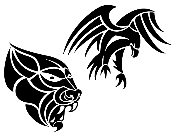 Free Tribal Animals Vector Clip Art Images