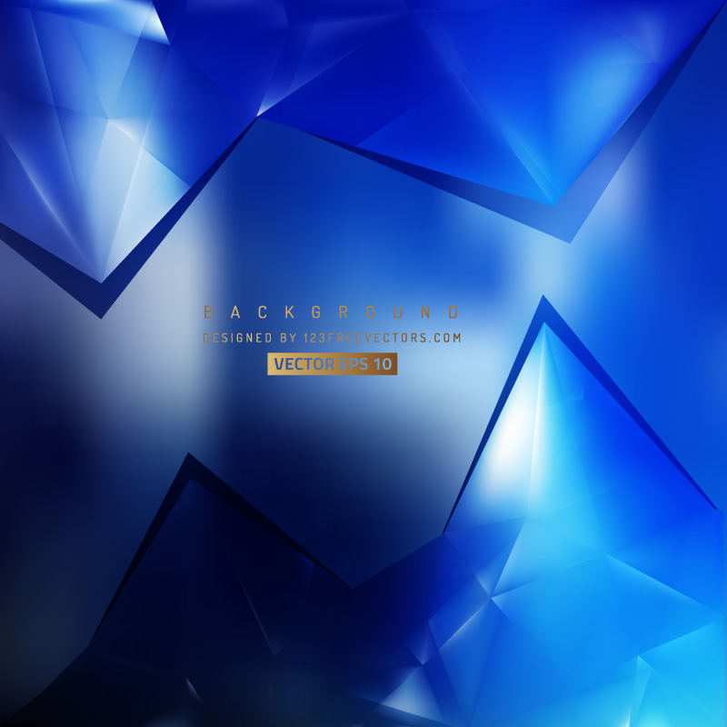 Navy Blue Triangle Polygonal Background Template