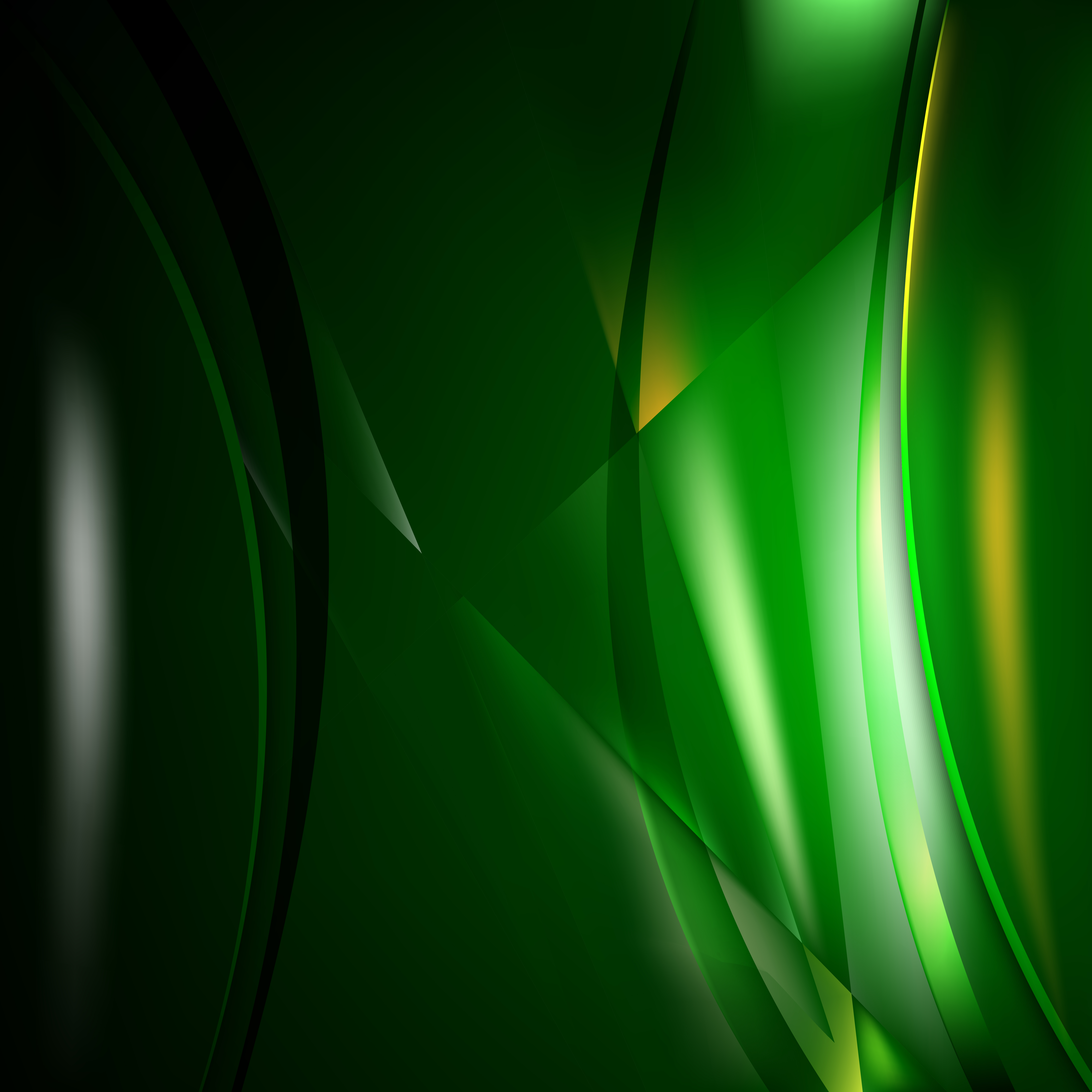 Free Abstract Green and Black Background Vector Illustration