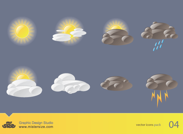 Free Weather Vector Icons Pack