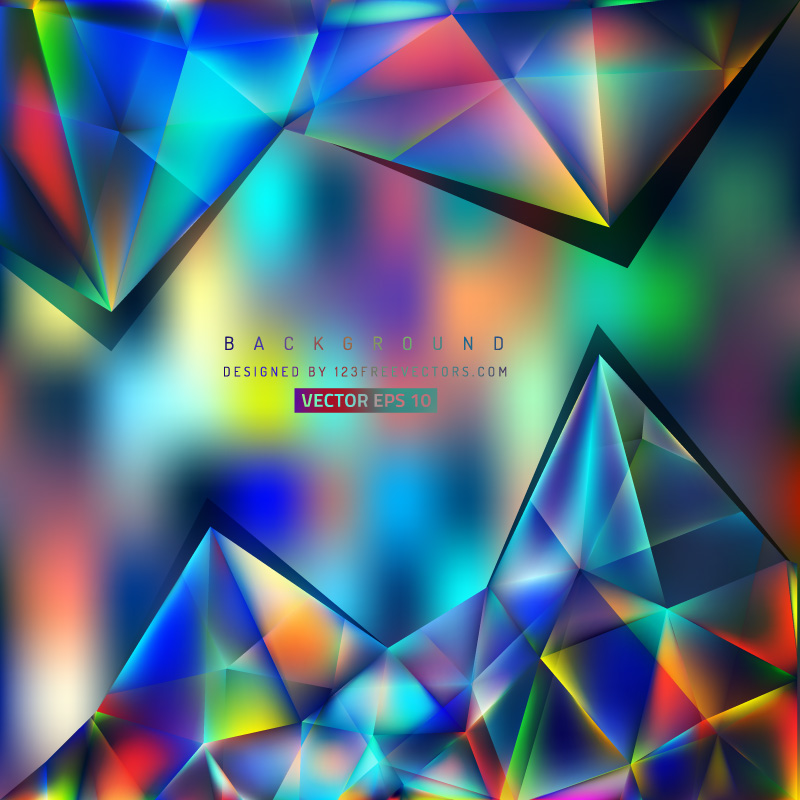 Abstract Colorful Triangular Background