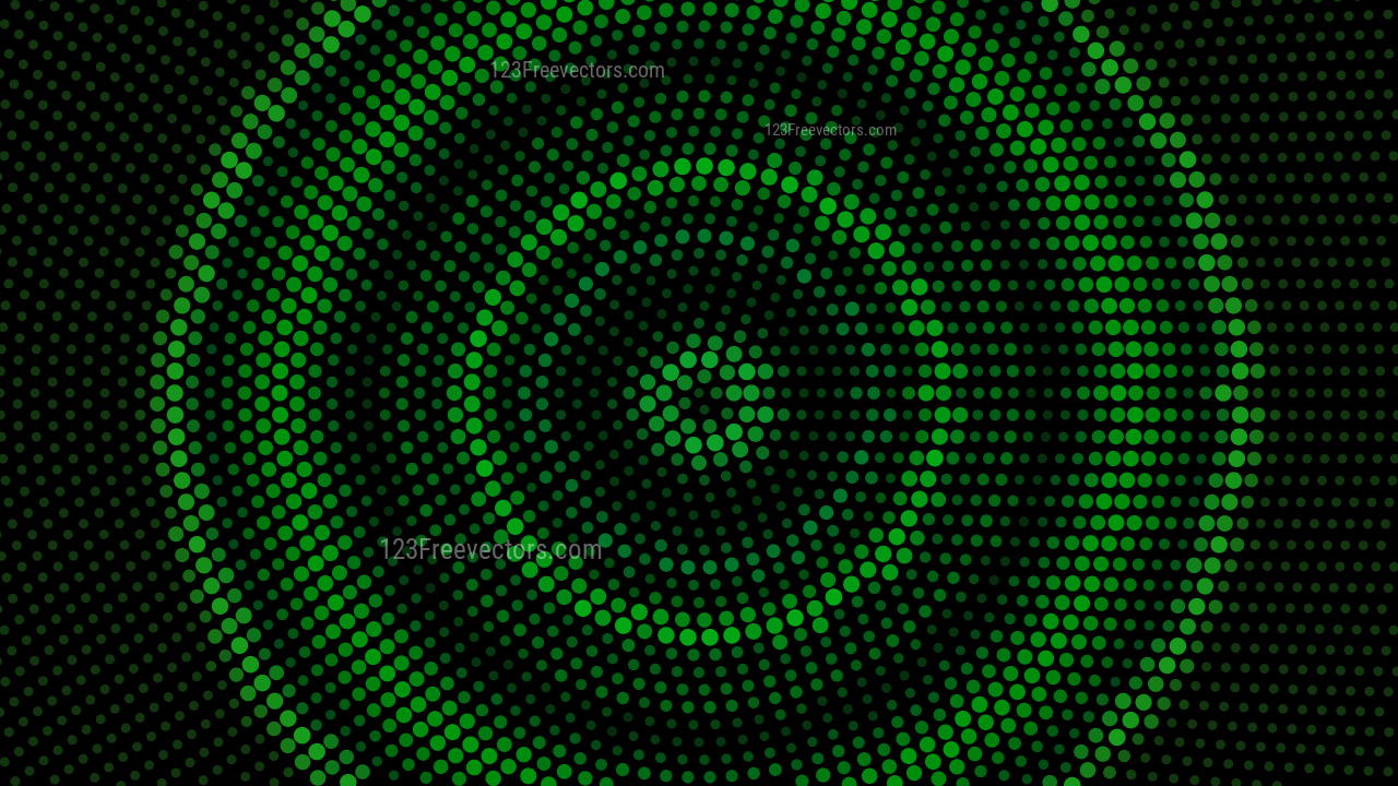 Green and Black Circular Dot Background Vector Image