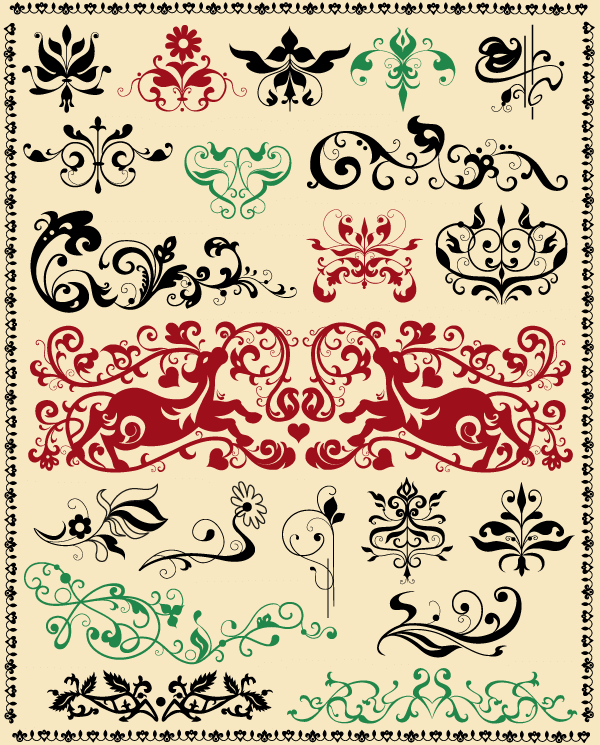Free Floral Ornaments Vector