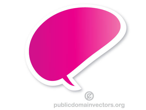 Free Vector Speech Bubble Sticker