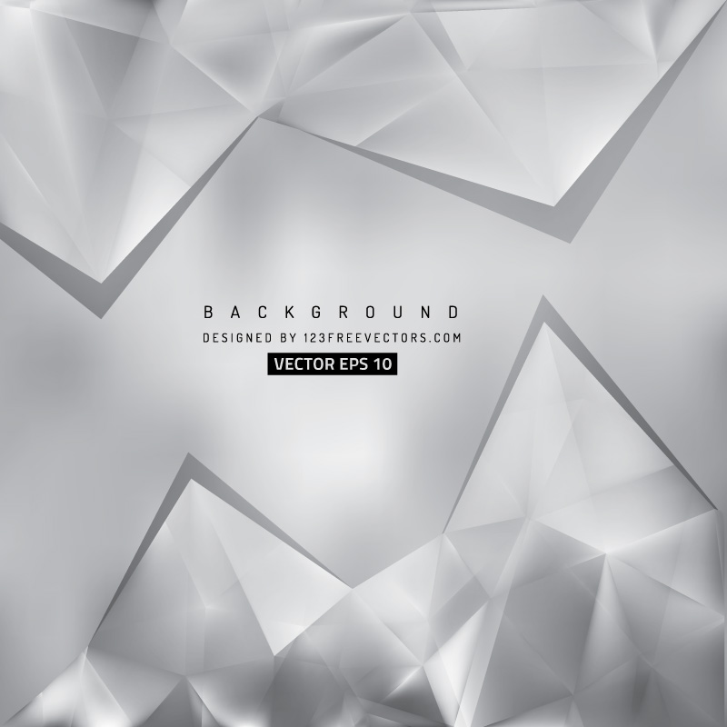 Abstract Light Gray Triangle Polygonal Background