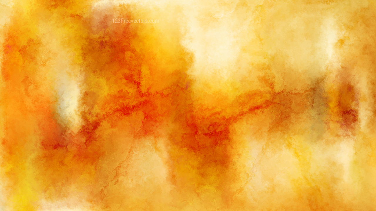 Orange watercolor paintbrush texture background Vector Image