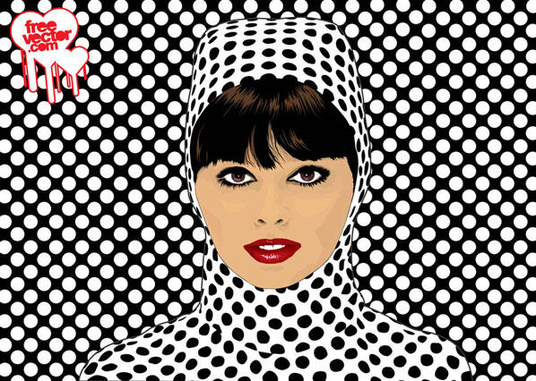 Pop Art Girl Vector Free