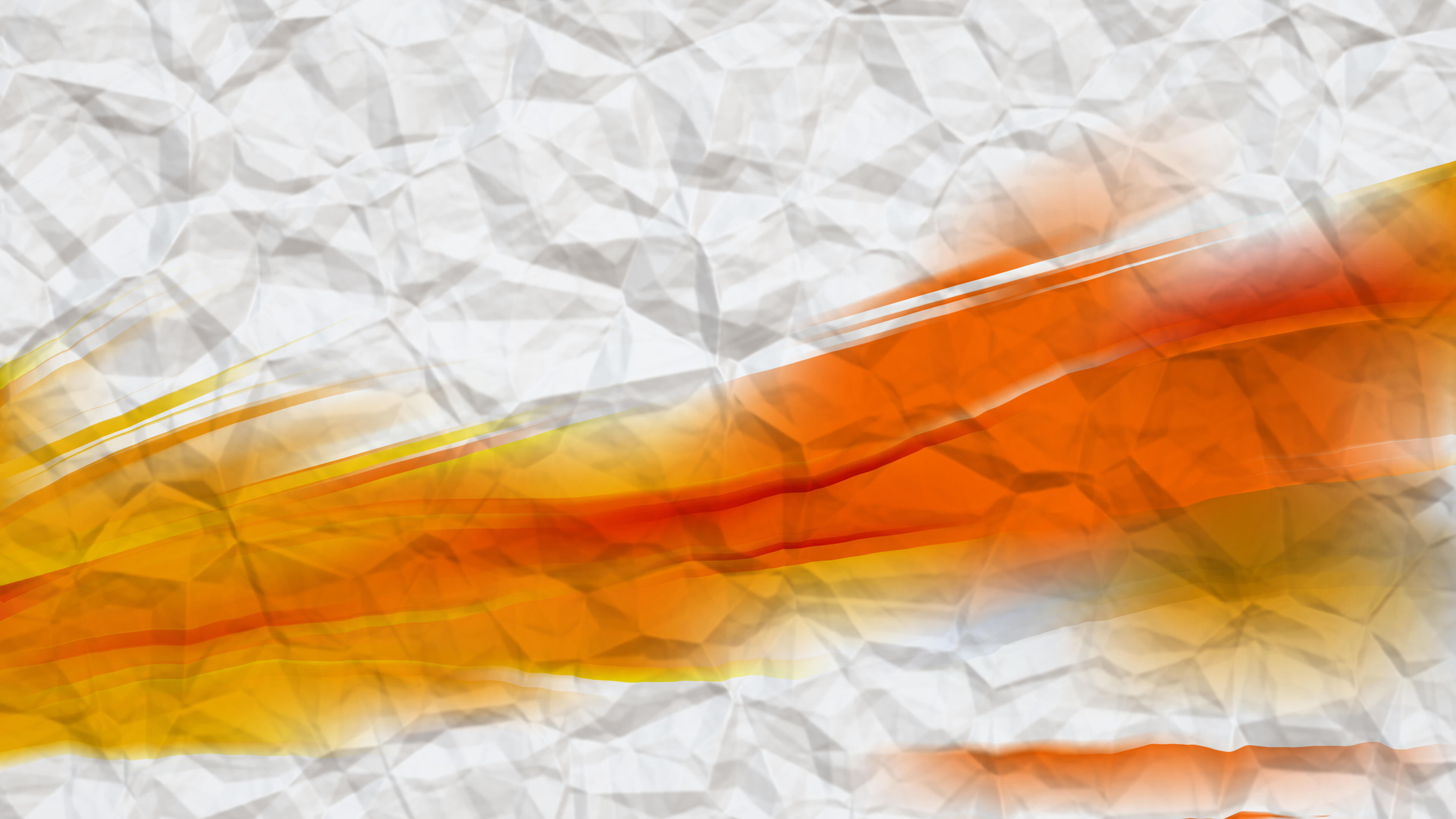 Orange Abstract on Crumpled Paper