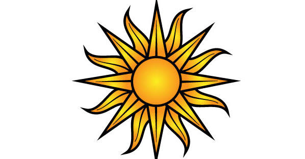 Shiny Sun Vector