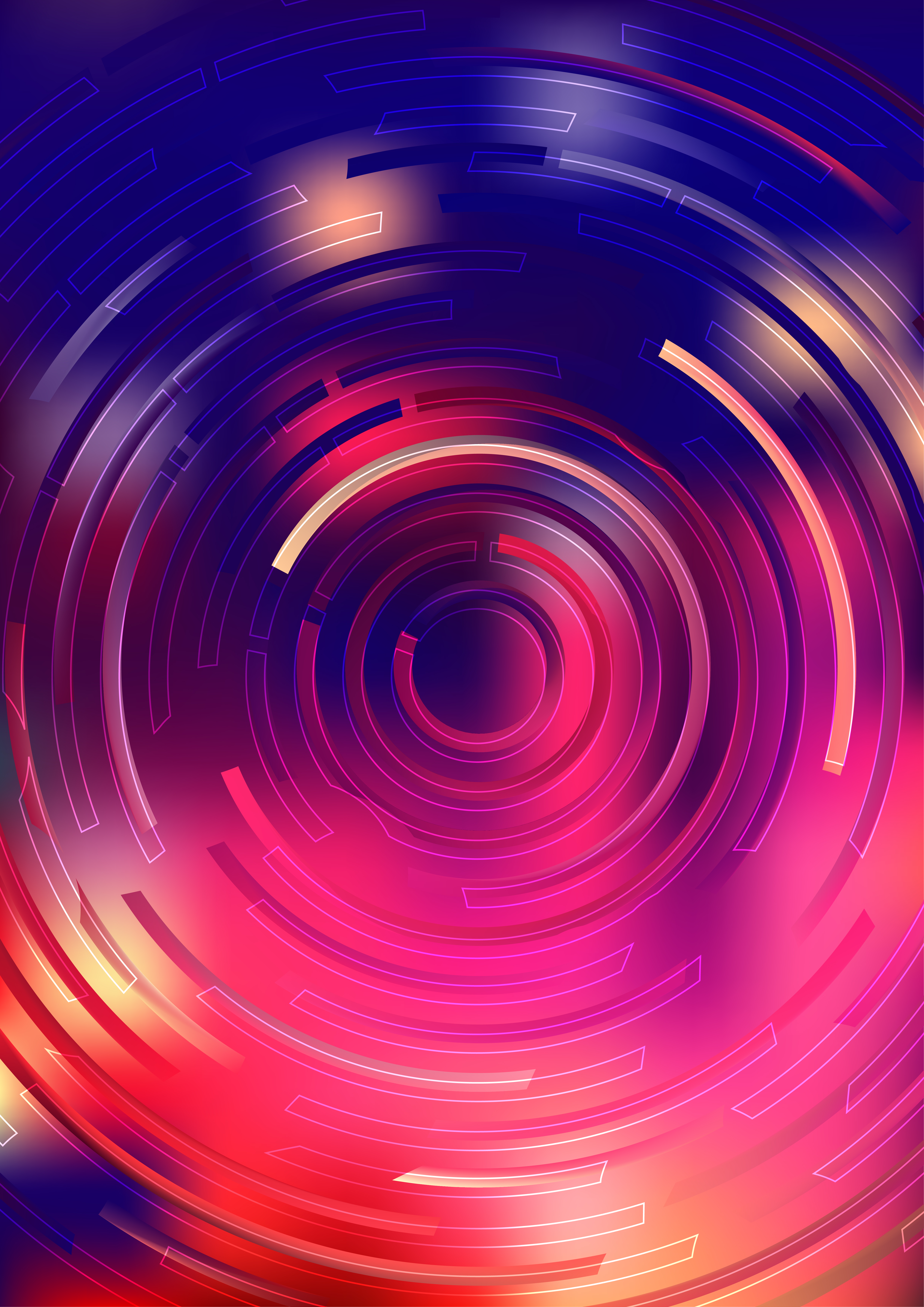 Free Pink Blue and Red Abstract Circle Background