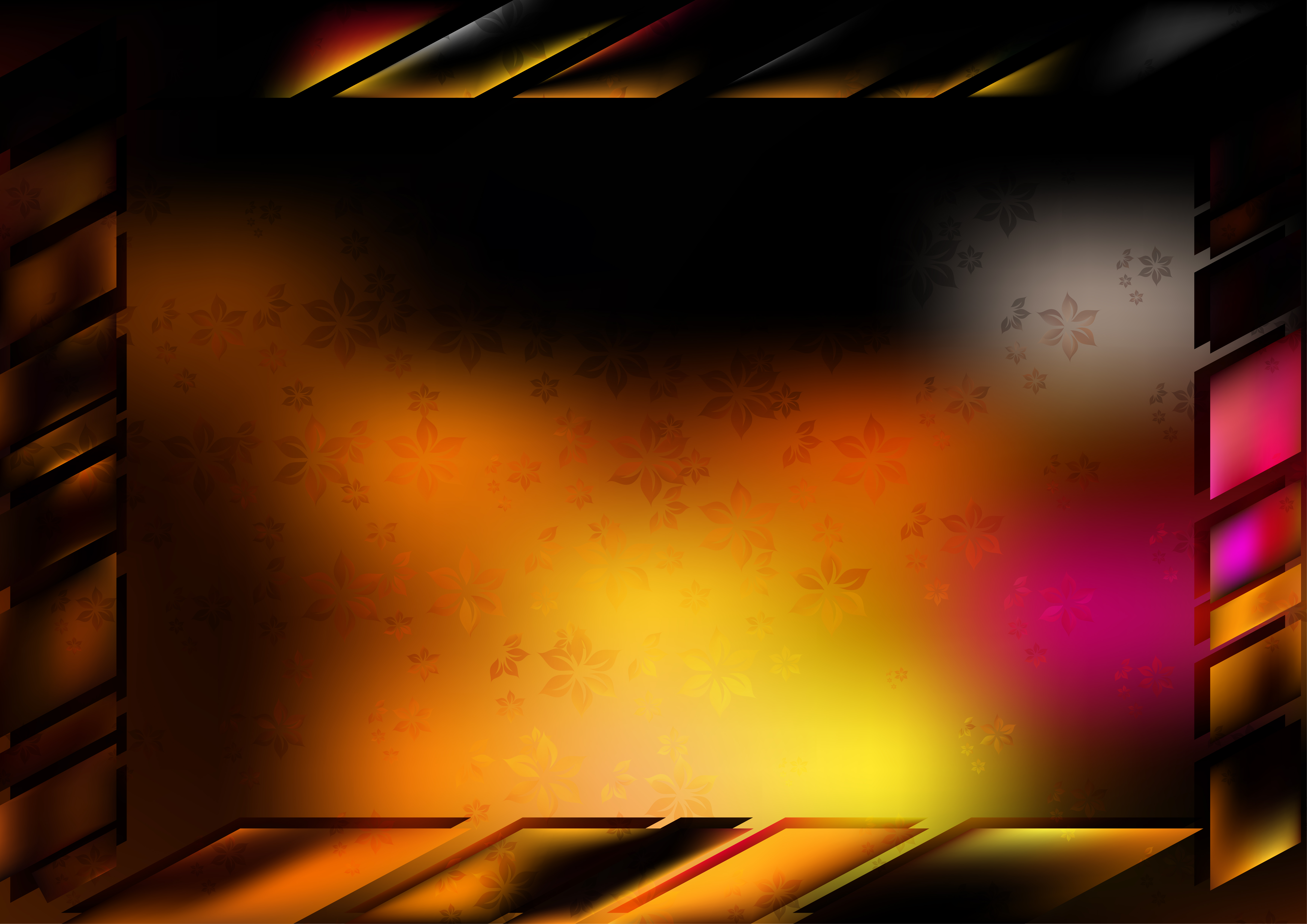 Free Pink Orange and Black Frame Background Vector Art