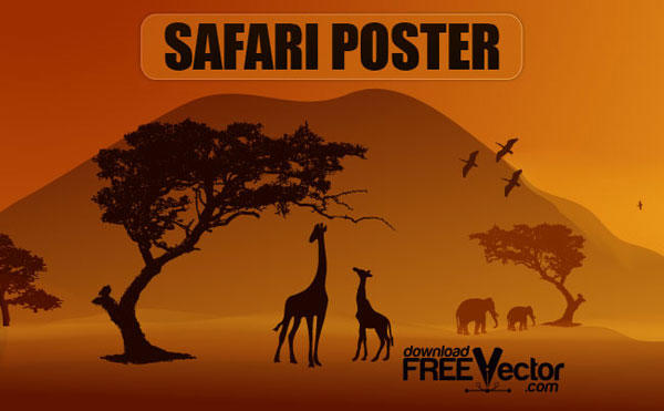 Free Vector Safari Poster