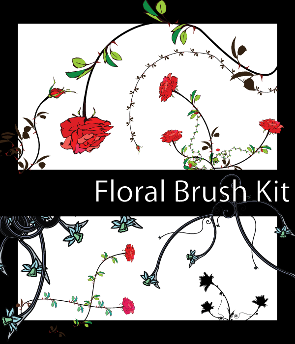 Free Floral Illustrator Brush Pack