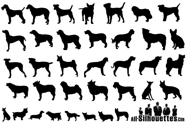 Vector Dogs Silhouettes Free Pack