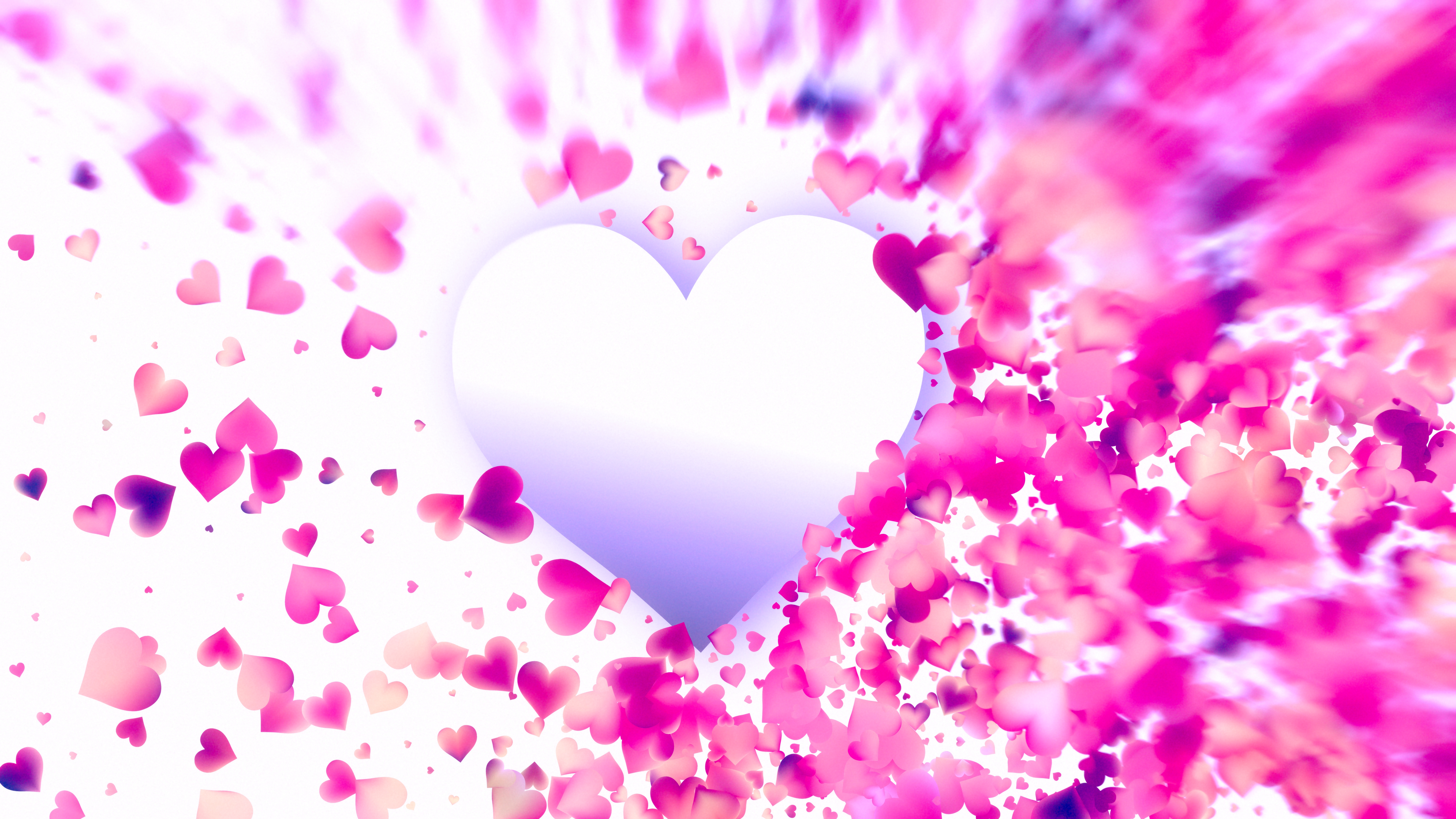 Free Blurred Pink and White Valentines Day Background Graphic