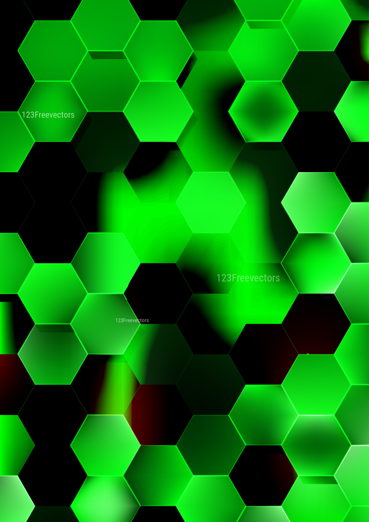 Cool Green Hexagon Background