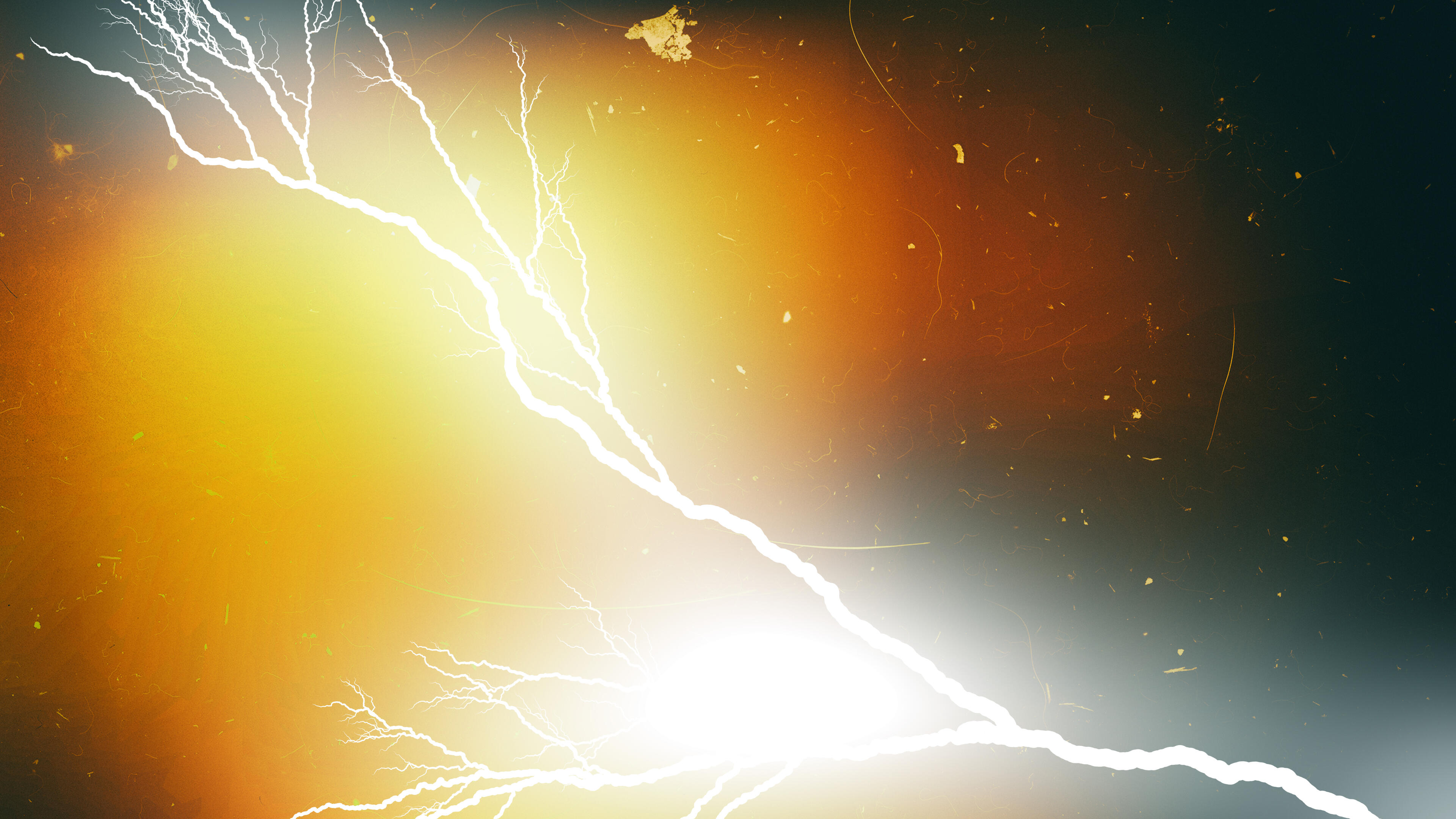 Orange Black and White Lightning Background Image