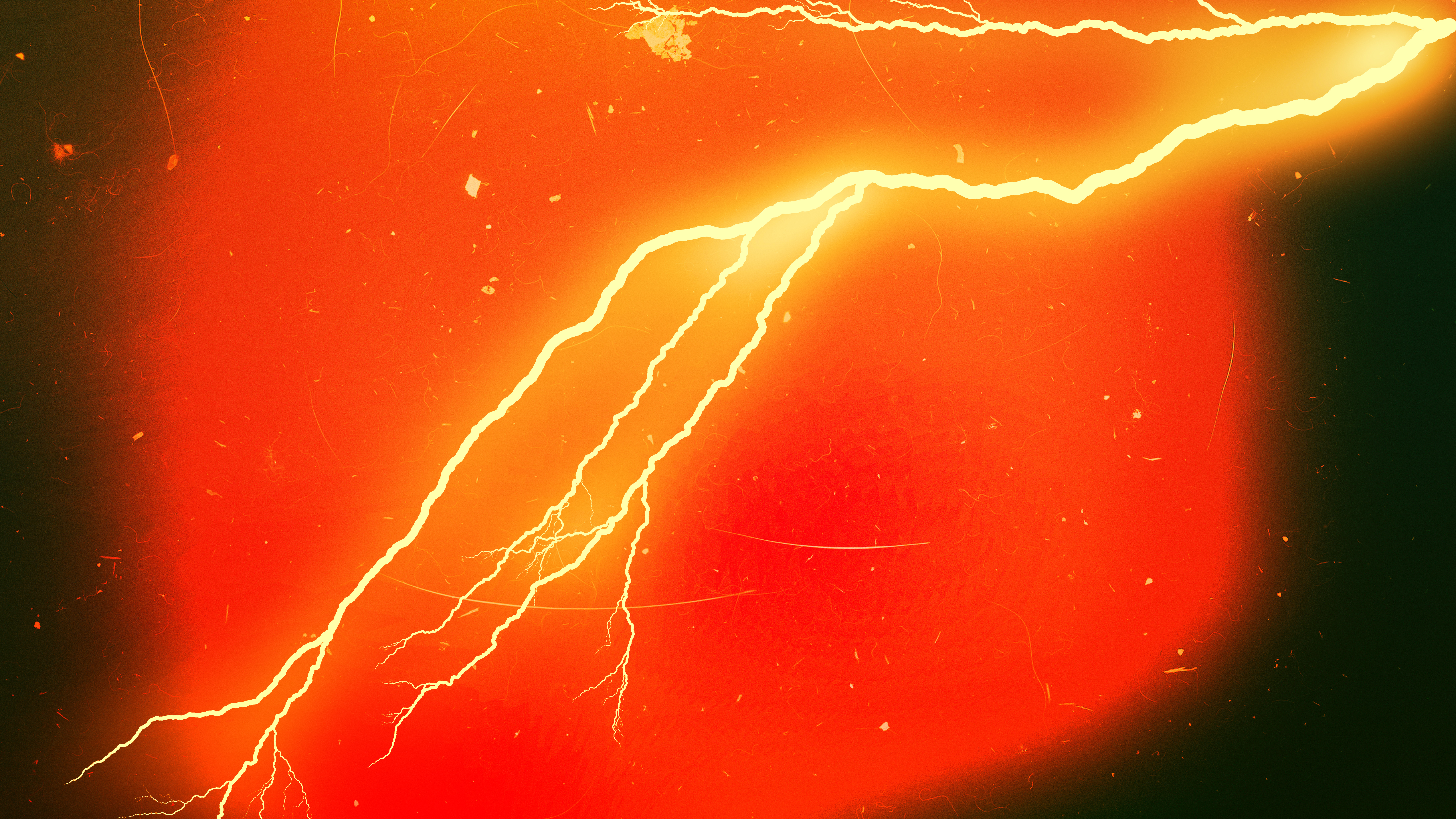 orange lightning background