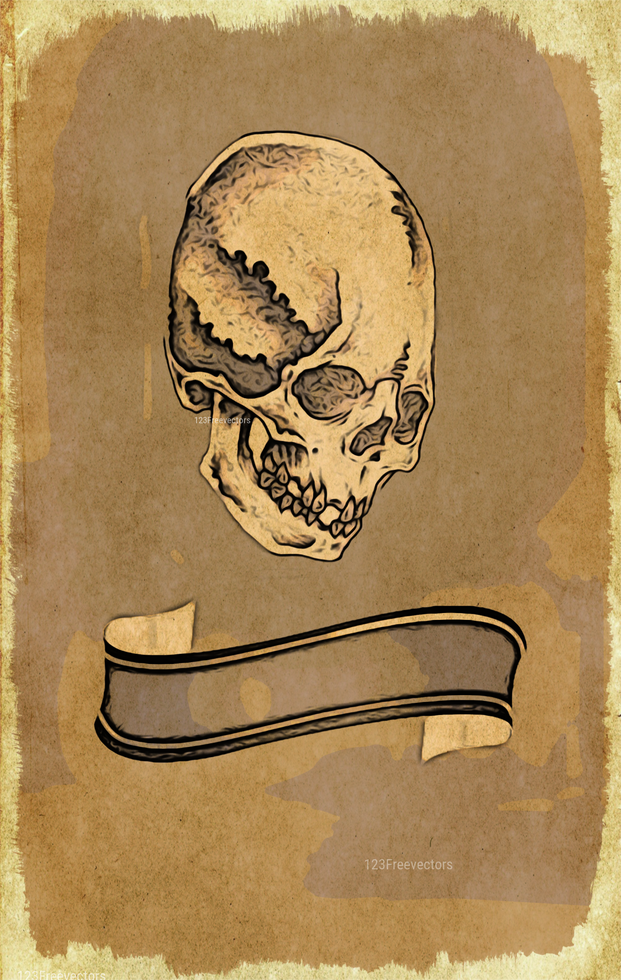 vintage skull art