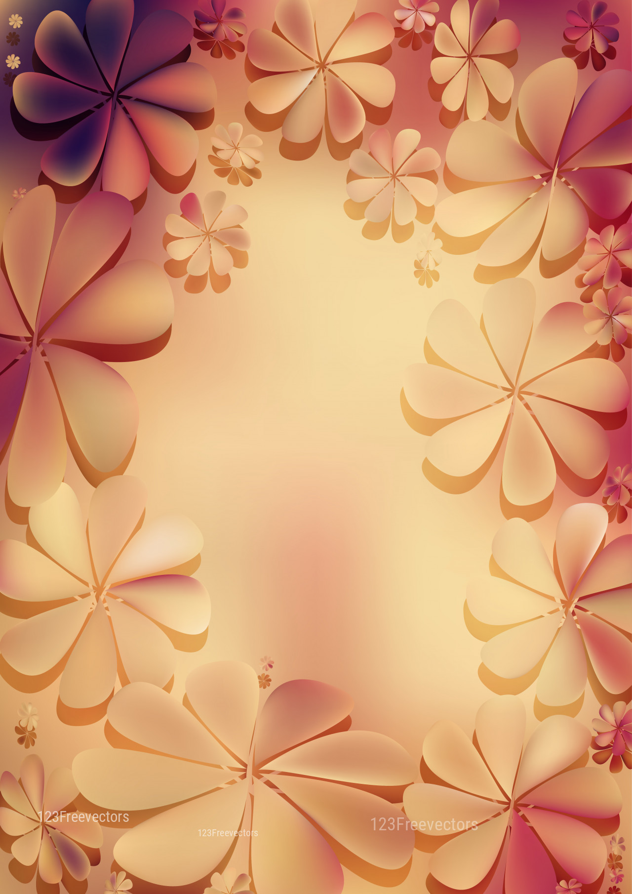 Pink and Brown Flower Background