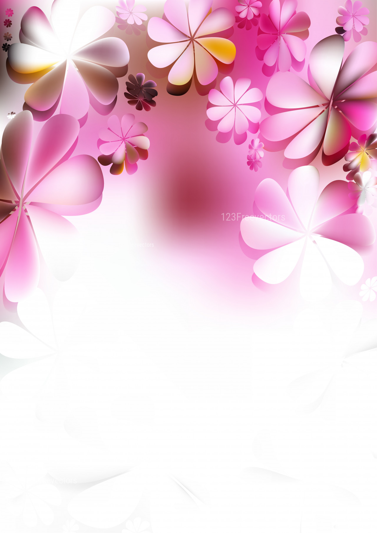 Pink And White Flowers Background