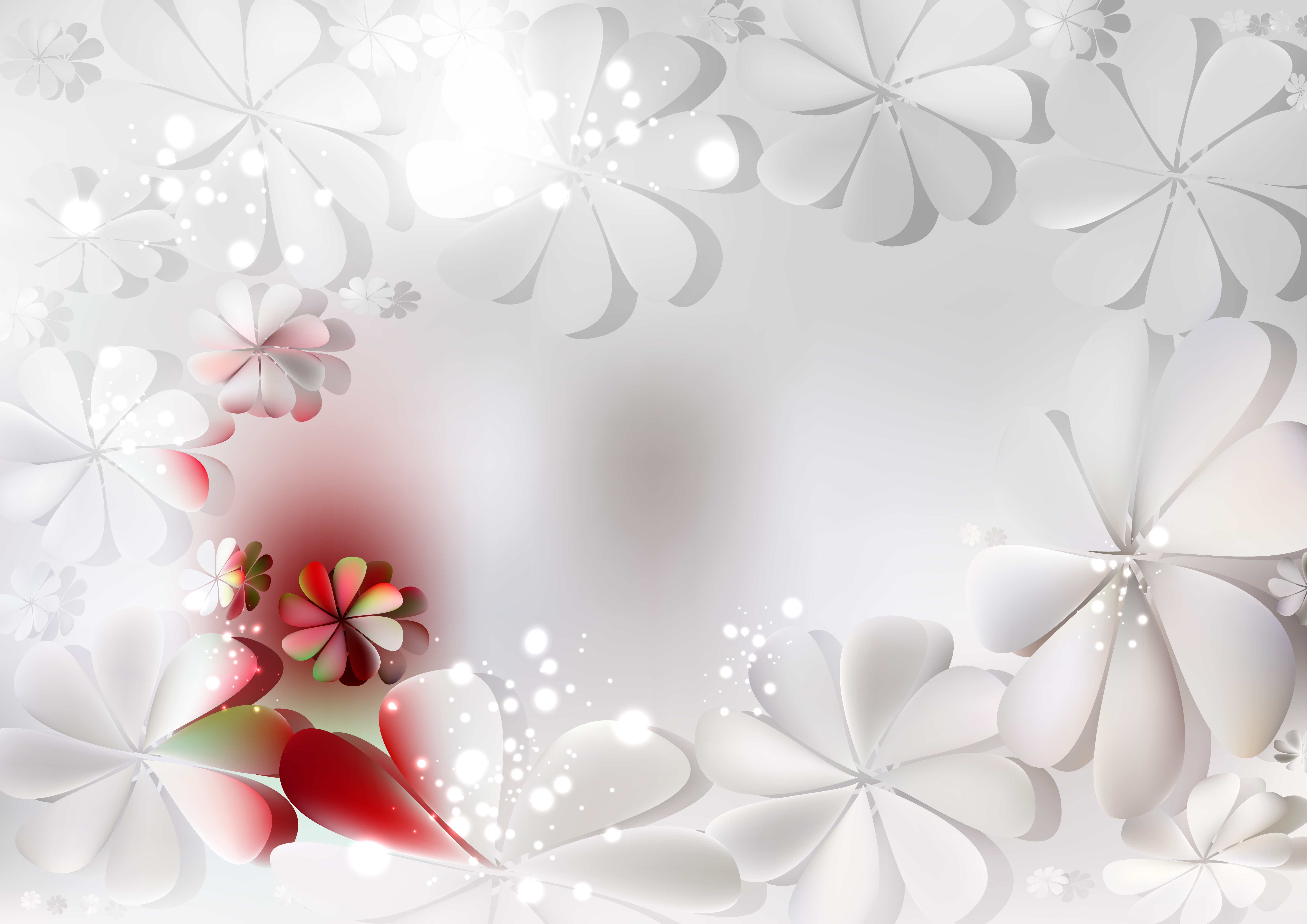 Free Red And Grey Floral Background