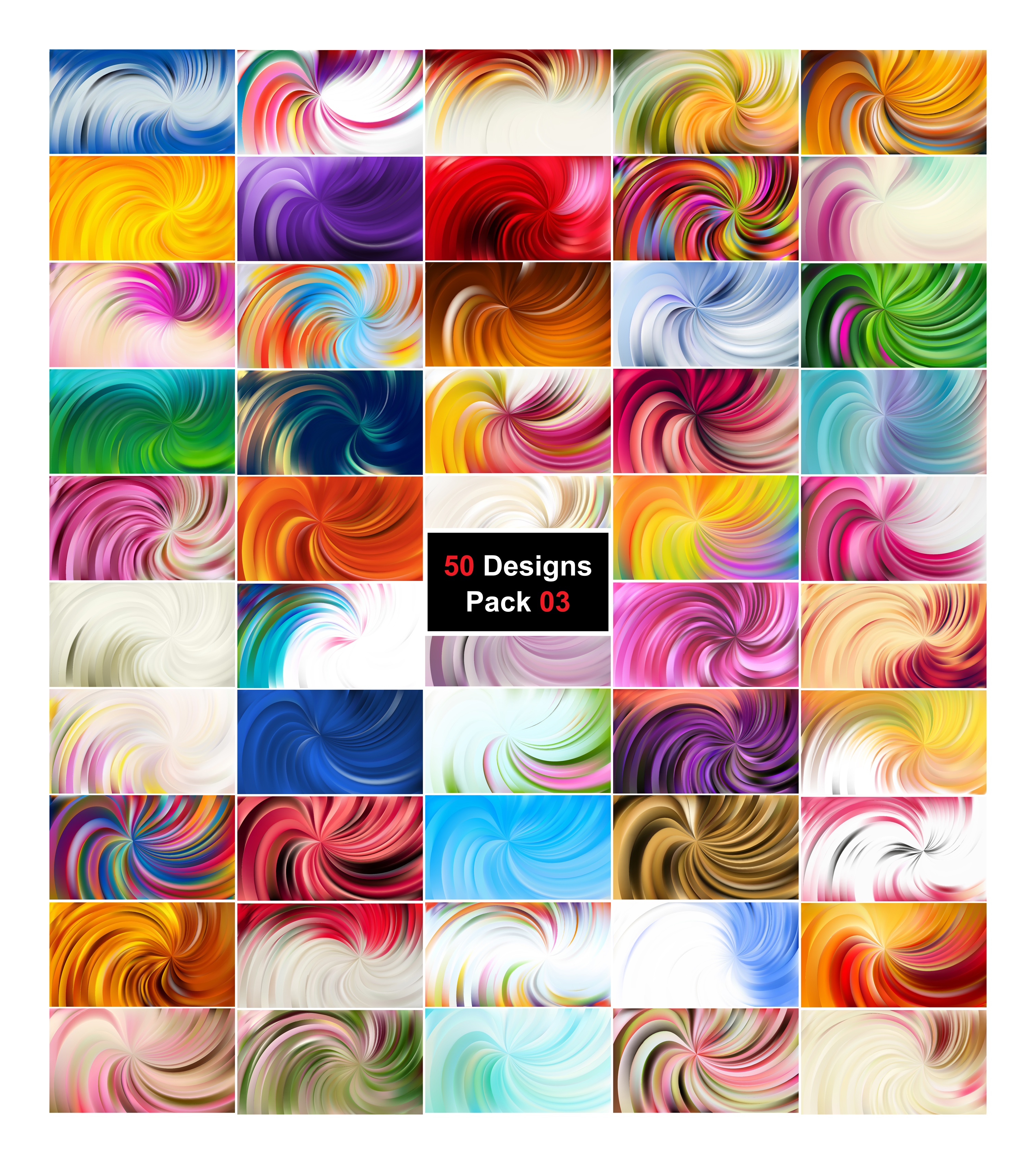 Free 50 Abstract Swirl Background Vector Illustrator Pack 03