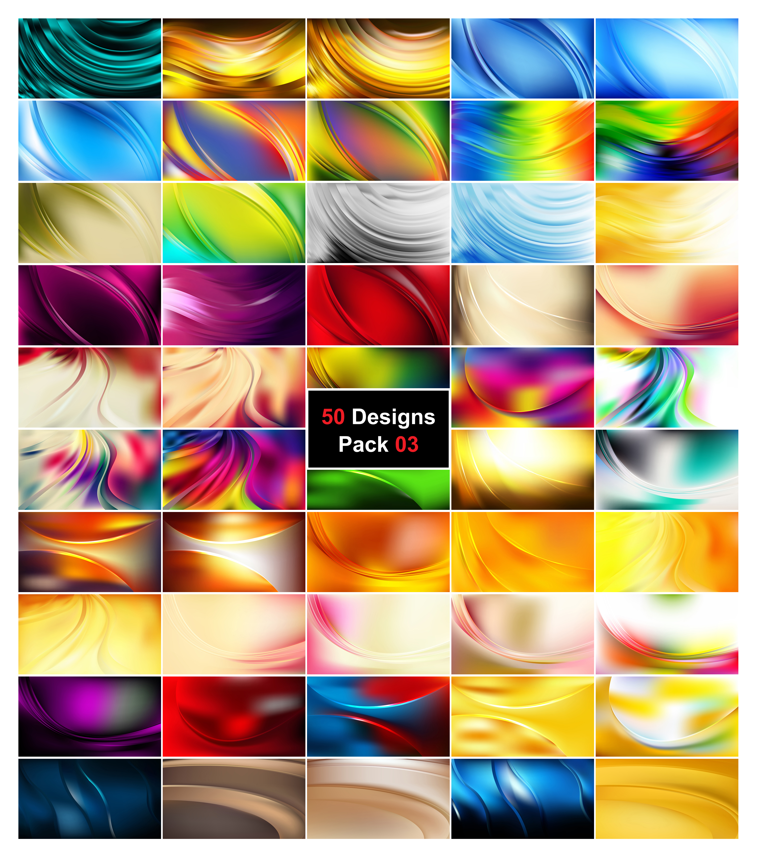 50 Curve Background Vector Pack 03