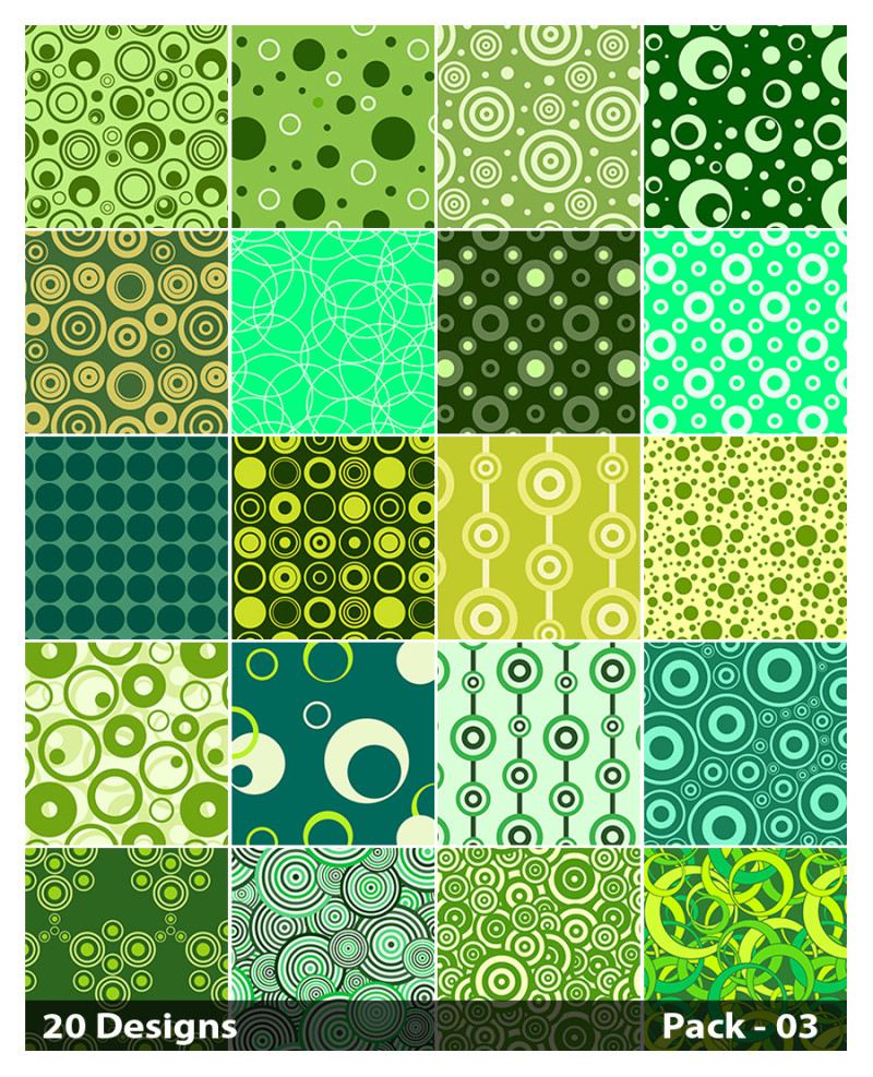 Green Circle Patterns Pack