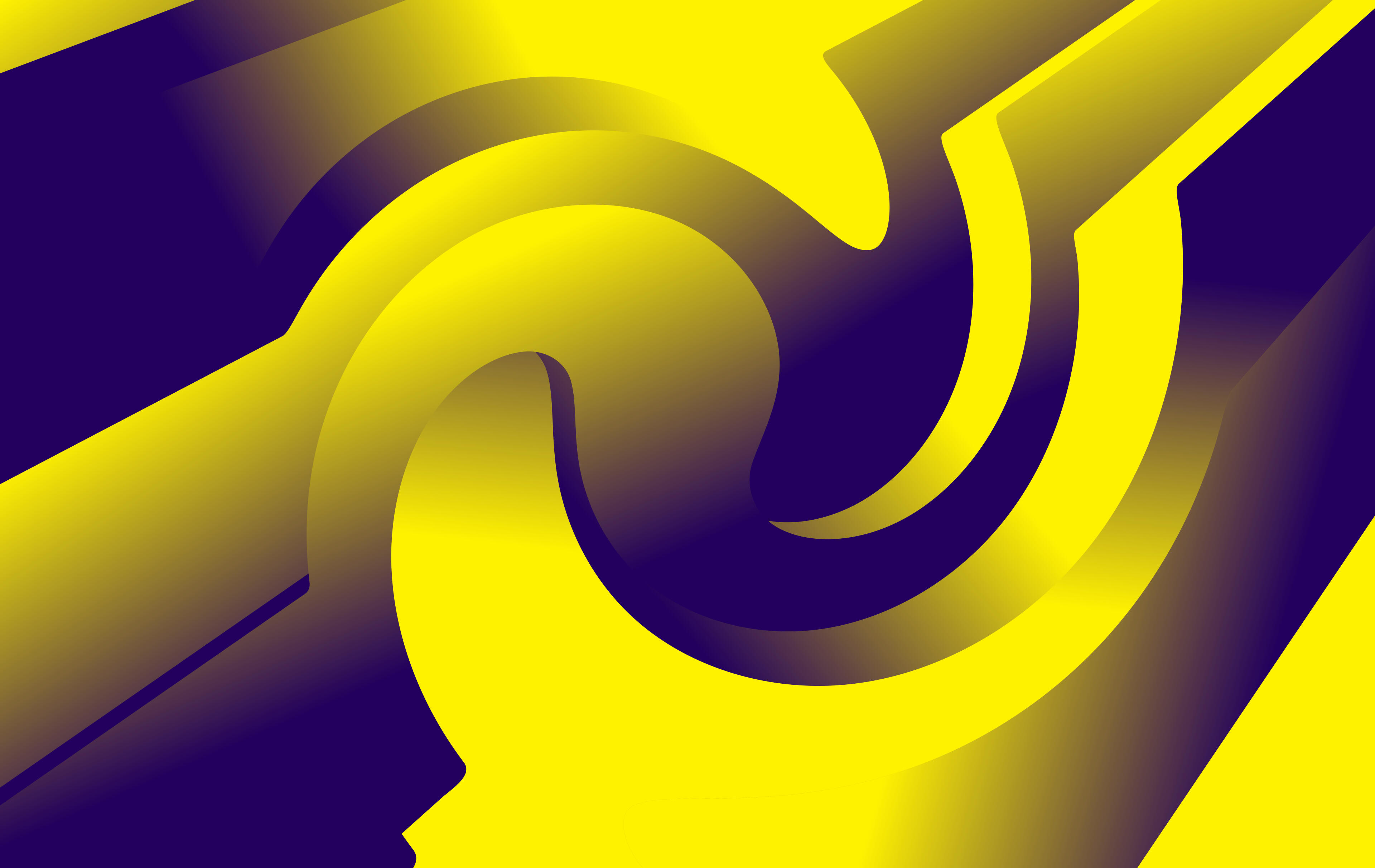 Free Abstract Blue and Yellow Fluid Gradient Geometric Background