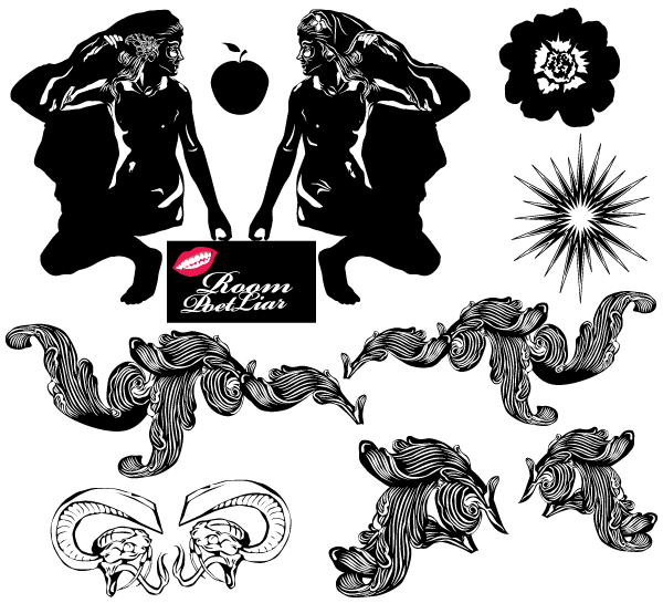 Free Black White Vector Pack