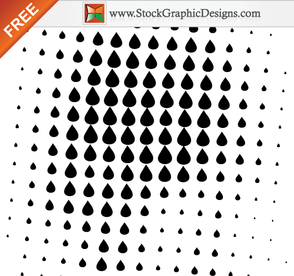 Halftone Drops Free Vector Elements